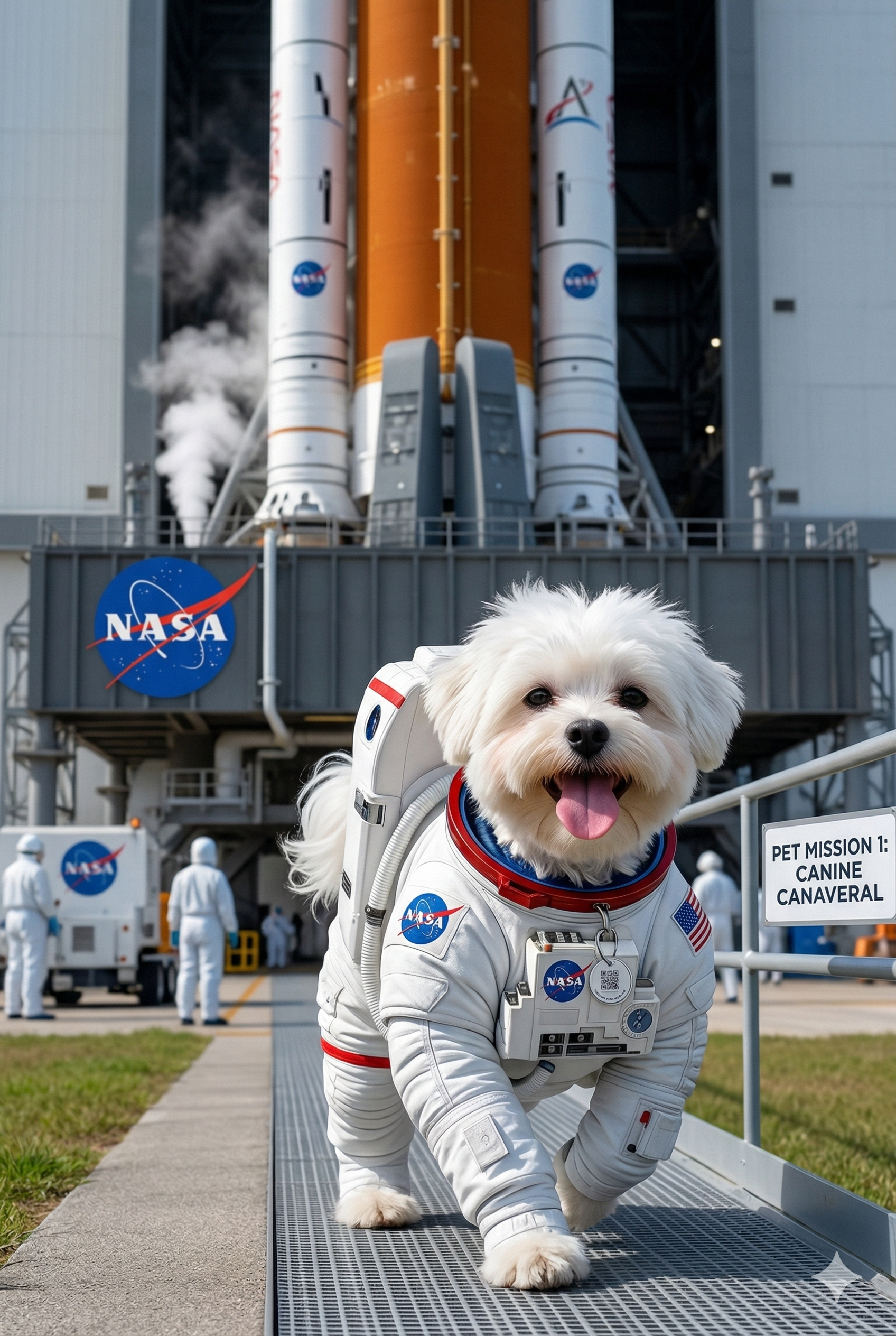 Astronaute NASA qui part vers sa fusee